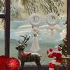 2pcs Woven Christmas Wreaths Pendant Cotton Rope Christmas Tree Ornaments Boho   New Year