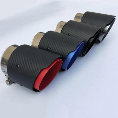 Koolstofvezel Staartkeel 80mm Inlaat 101mm Uitlaat Rechte Zijde Mat Uitlaatpijptip Geschikt voor Mazda CX5 CX4