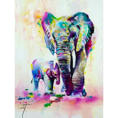Diamond Embroidery Elephant Relatives Animal Handmade Diamond Painting Embroidery Cross Embroidery