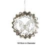 3D Flowing Wind Spinner 10/15cm Stainless Catcher Hanging Decor 10 Styles Yard Garden Mirror Rainbow