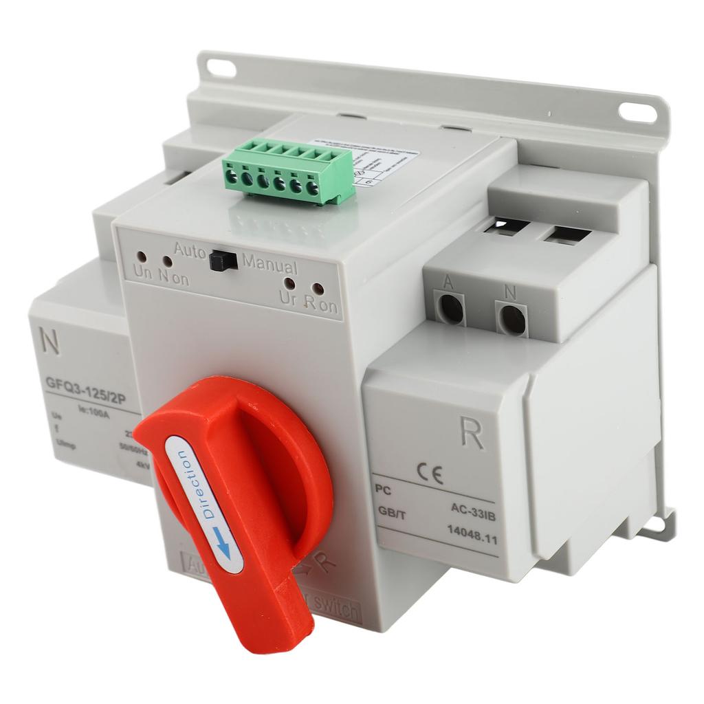 Dvounapájecí automatický přepínač AC230V 100A 2P ATS Mini generátorový přepínač