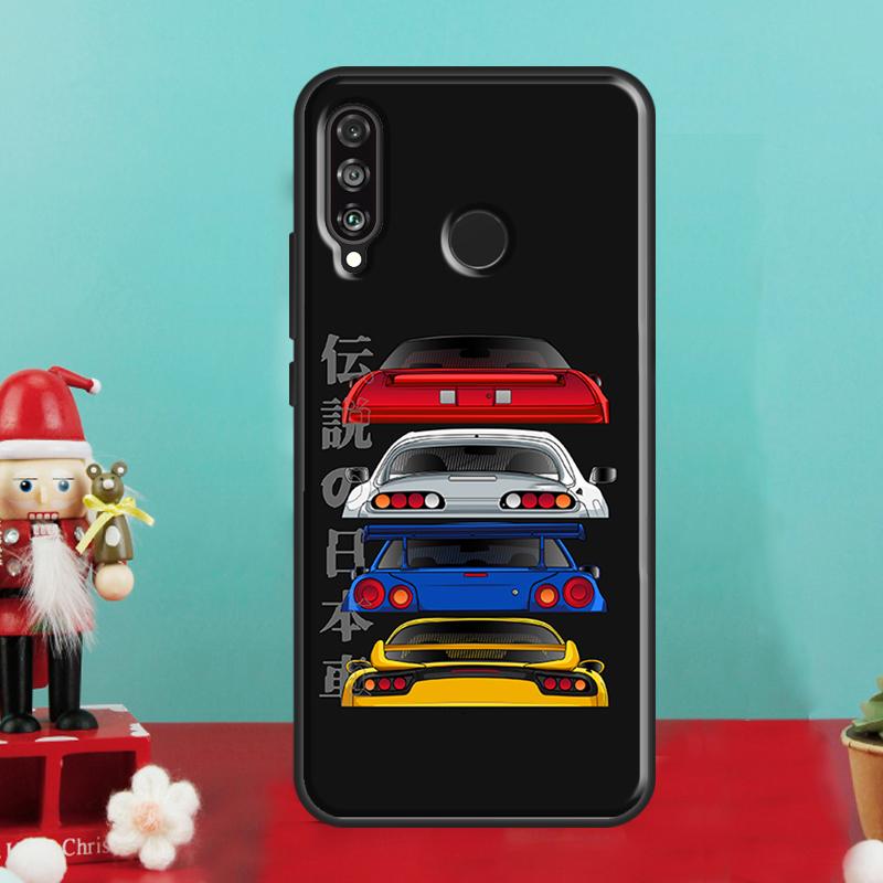 Japan JDM Sports Car Comic For Huawei Nova 9 10 SE 12i 11i 8i 12s Y90 Y60 Y70 Y72 Y61 Y91 P20 P40 P30 Lite P60 Pro Case