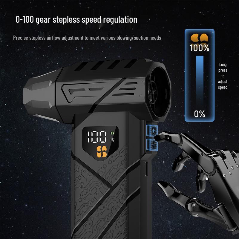 High-Speed 130,000 RPM Wireless Turbine Fan with Brushless Motor - Powerful Mini Dust Blower