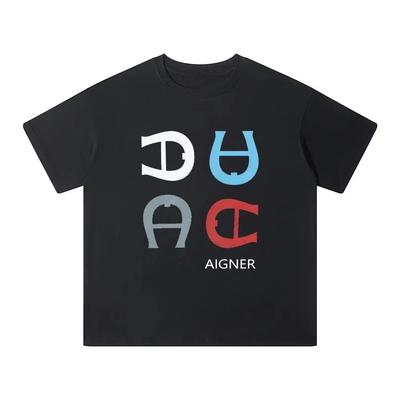 Men's and Women's T-shirt Summer Trendy Brand Cotton Short-sleeved Spring Autumn Luxury Brand Personality Print Round Neck Top