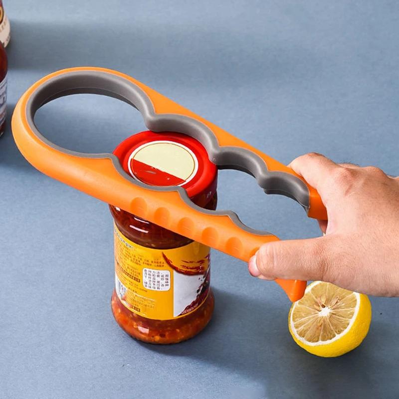 Multifunctional 4-in-1 Jar Opener Jar Gripper Lid Opener Can Opener Bottle Opener Kitchen Household Labor-saving Lid Screw