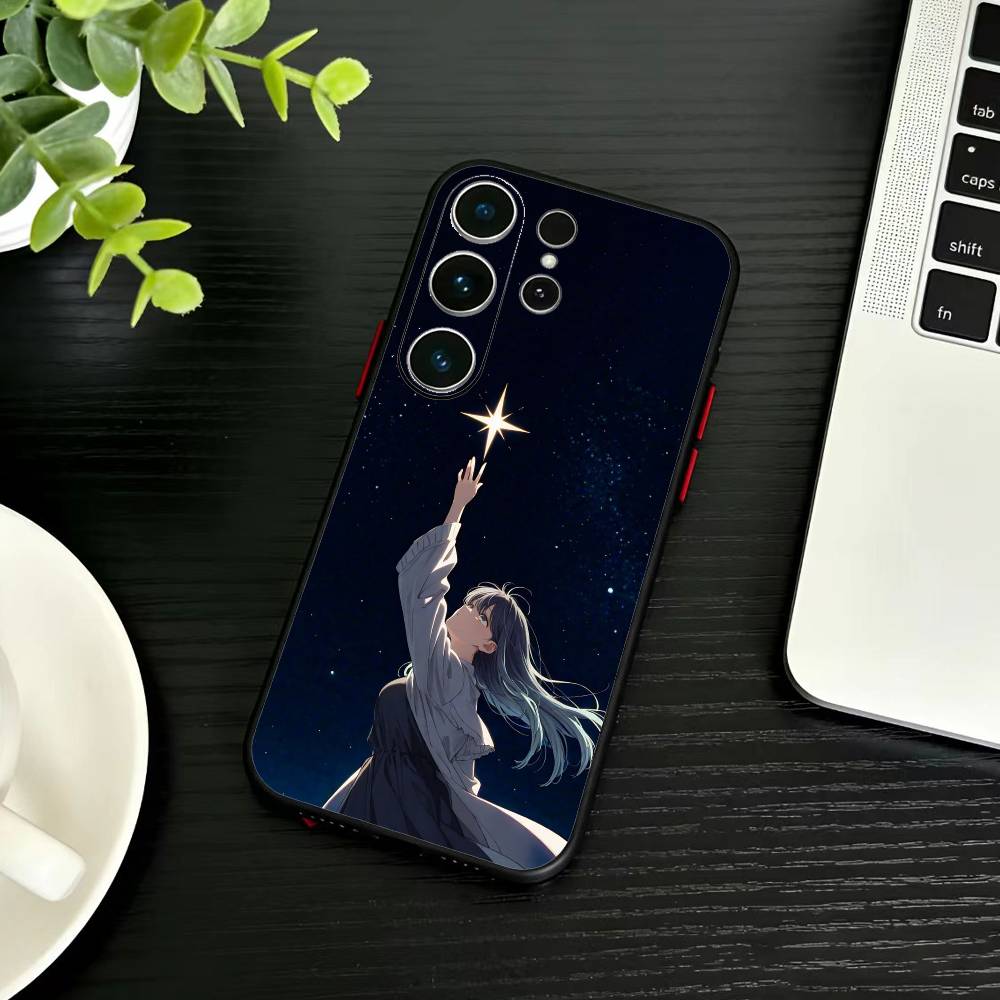 Anime Oshi-no Ko Phone Case For Samsung S26,S25,S24,S23,S22,S30,S21,Ultra,Plus,FE 5G Black Soft Cover