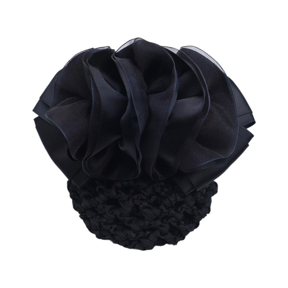 Korean Style Ballet Hair Net Updo Styling Tool Crochet Hair Bun Cover New Bow Hair Net  For Work