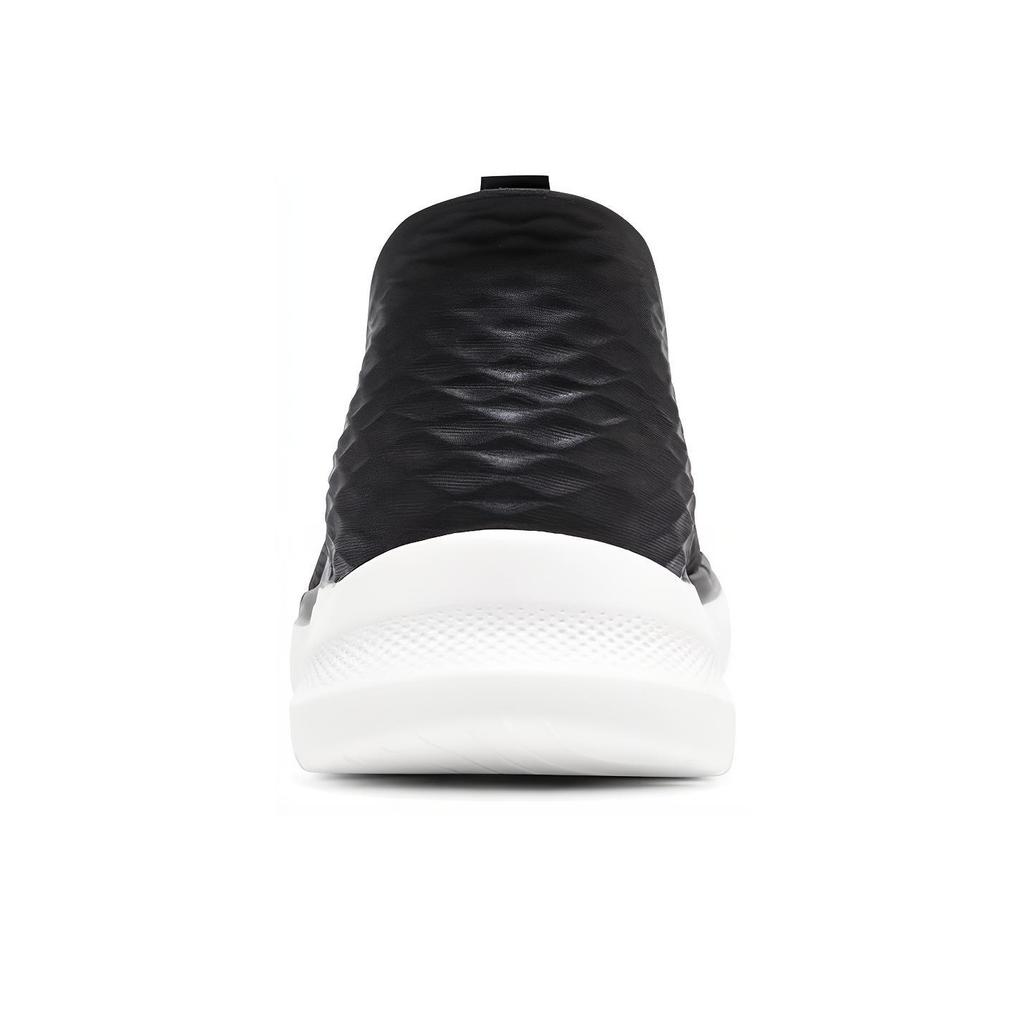 Skechers Go Walk 6 Slip-Ins Mesh Fabric Flash Technology Comfortable Daily Low-Top Casual Shoes Men Sneakers Black White 216278-BLK