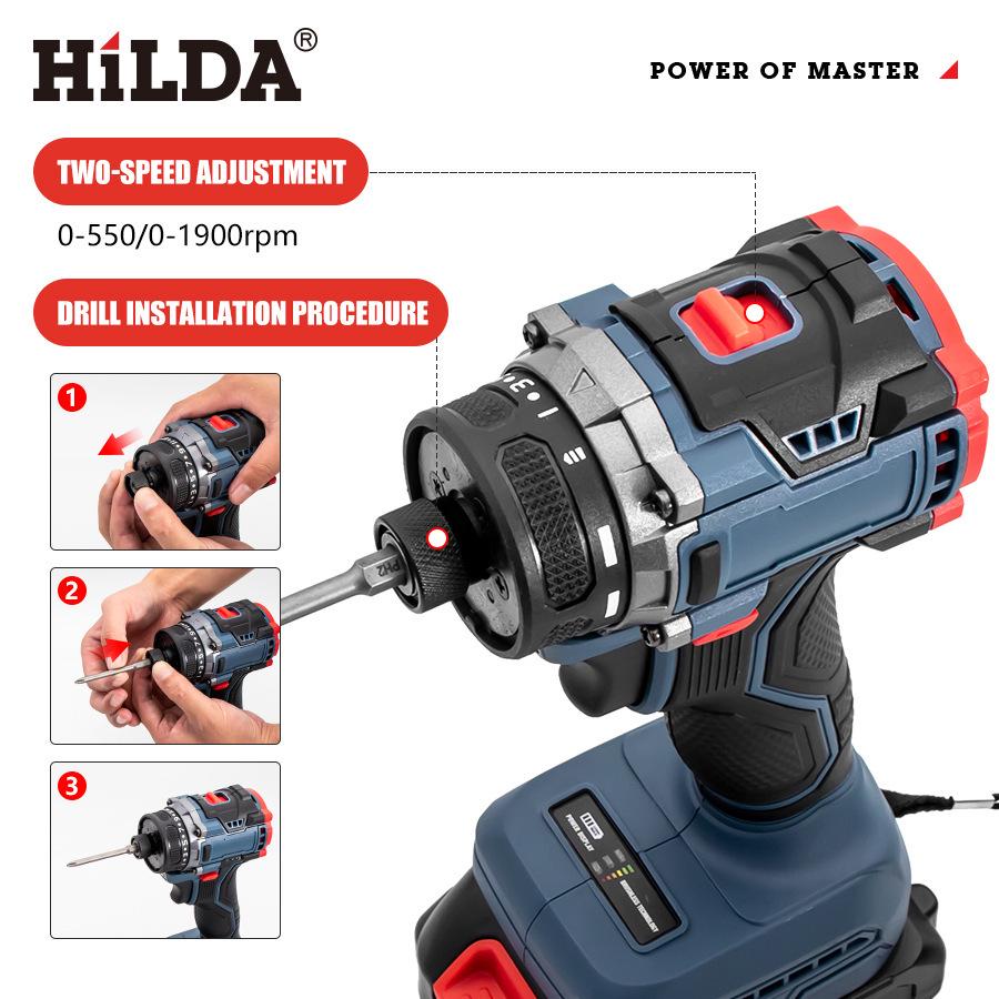 Cross 21V Brushless High Torque Rechargeable Electric Drill & Screwdriver