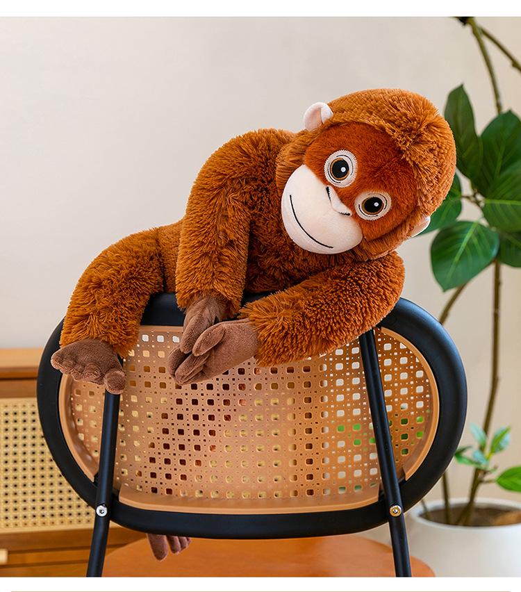 Gorilla Plush Toy: Long-Armed Monkey Soothing Pillow