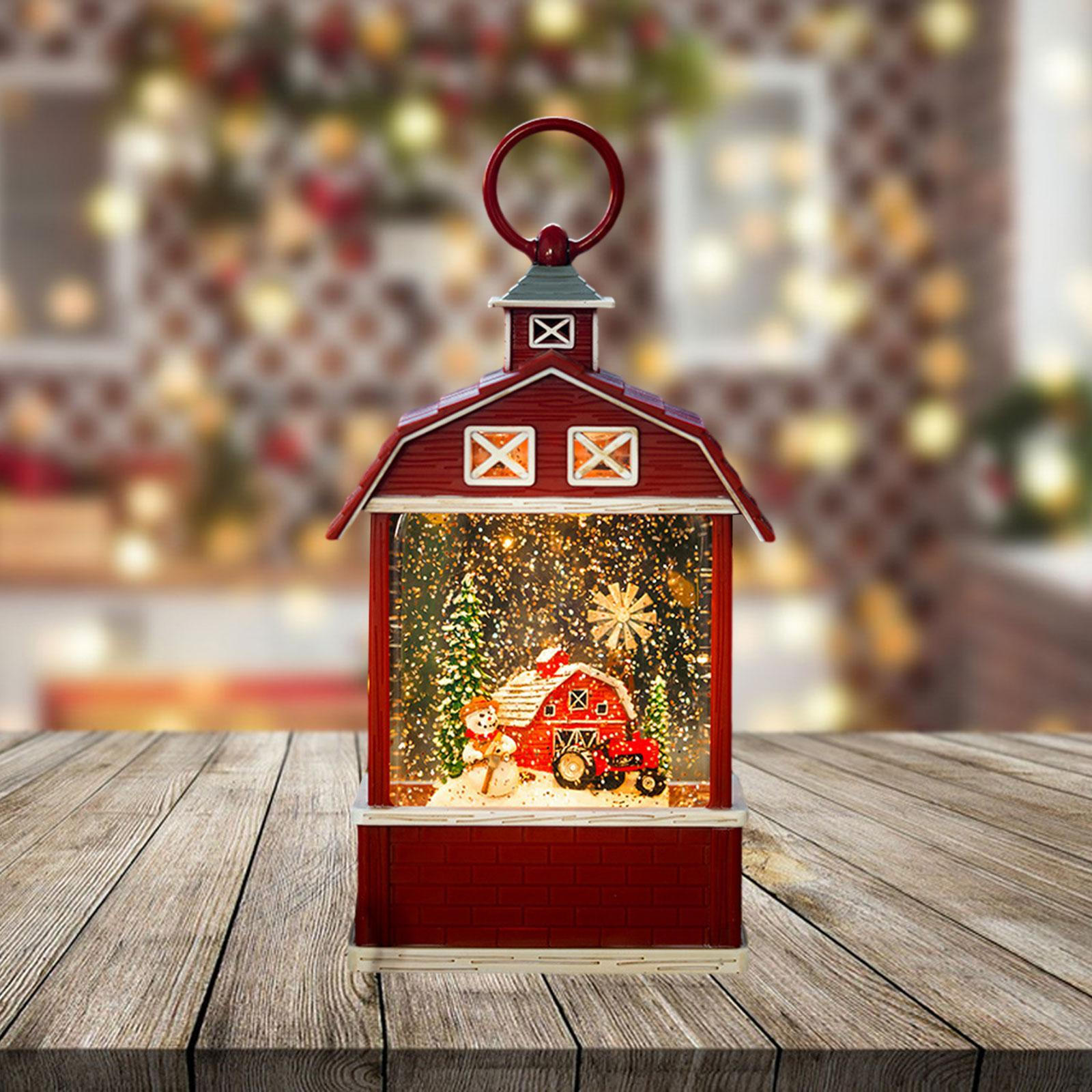 

Рождественский фонарь со снежными шарами и музыкальной шкатулкой для сада Style B