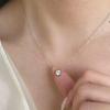 S925 Sterling Silver Minimalist Clavicle Necklace - Zhao Lusi Style