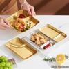 Creative Retro Industrial Shell-Shaped Stainless Steel Snack Plate - Gold Divided Appetizer Dish