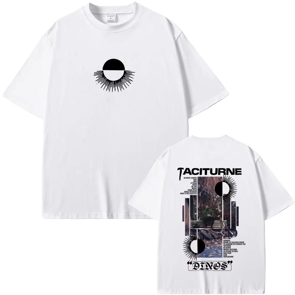 Rapper Dinos Taciturne Merch Tshirt Men Women Hip Hop Fashion Casual Short Sleeve T Shirts Male Casual Retro Cotton Tshirts