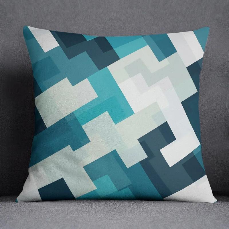 Blue Fresh Air Series Pillow Gift Home Office Decoration  Bedroom Sofa Car Cushion Cover case
