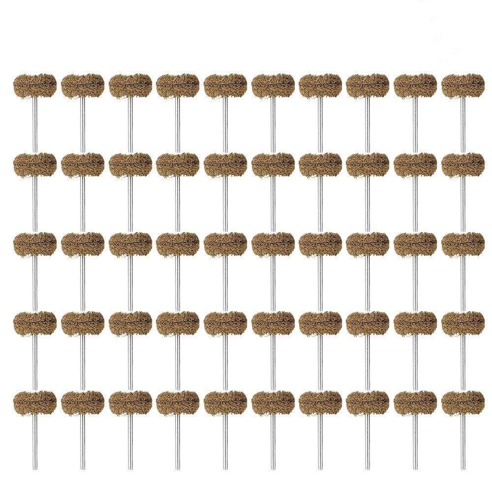10PCS 1/" Brown Coarse Abrasive Buffing Polishing Wheels Burr For Rotary Tools