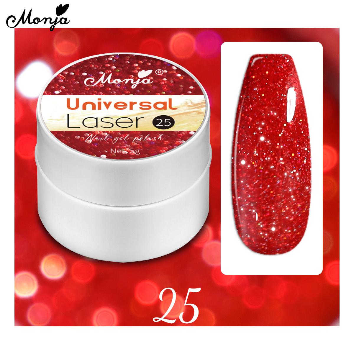 

Monja 5 мл флакон с блестками УФ-гель-лак Универсальный лазерный калейдоскоп звездный блестящий светильник с блестками отмачиваемый дизайн маникюра «сделай сам»