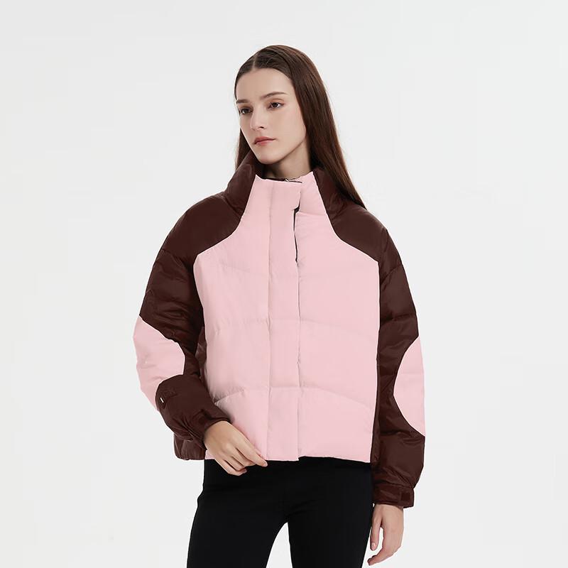 Yalu RS Dámská zimní krátká módní prošívaná bunda s patchworkem YYQZ9139