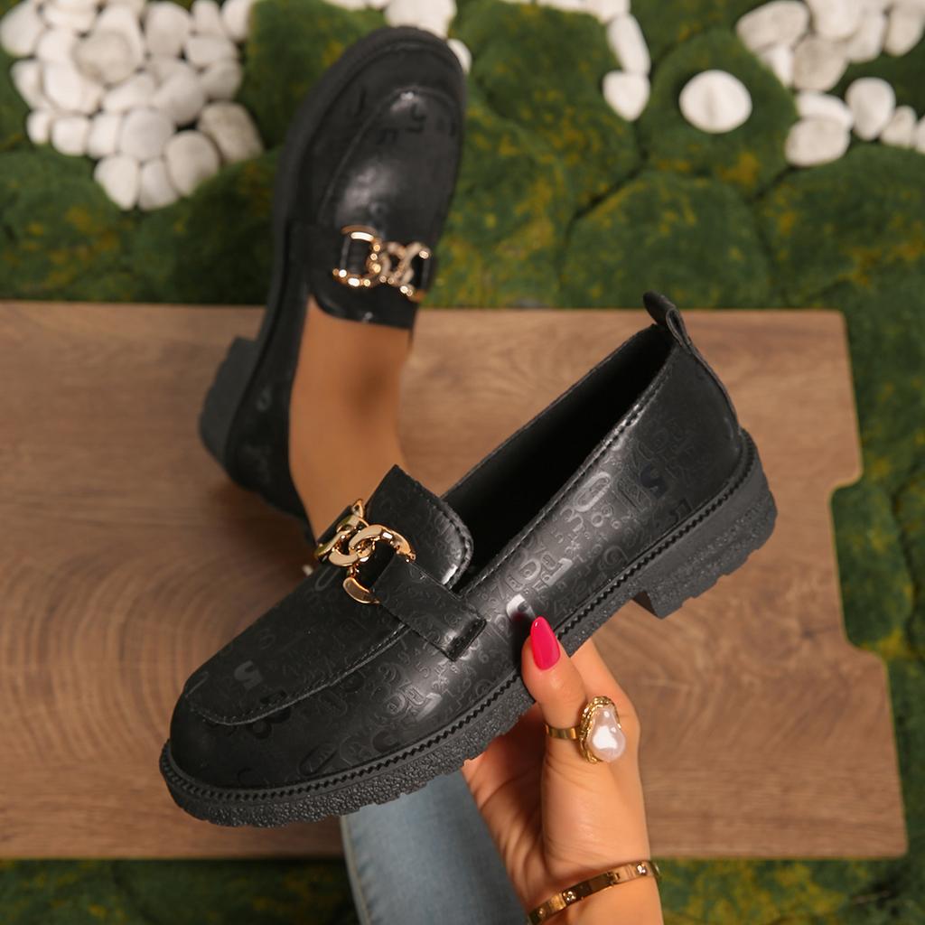 Foreign trade large size British style small leather shoes women's 2025 new spring and autumn versatile one pedal with skirt loafer shoes