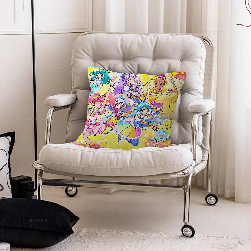 Pretty Cure Precure Princess Anime Cushion Cover Polyester Sofa Cushions Decorative Throw Pillows Home Decoration Pillowcover