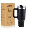Fashionable 40-ounce stainless steel cup with handle, vacuum insulated travel cup, leak-proof double-wall hot cup, sports water bottle