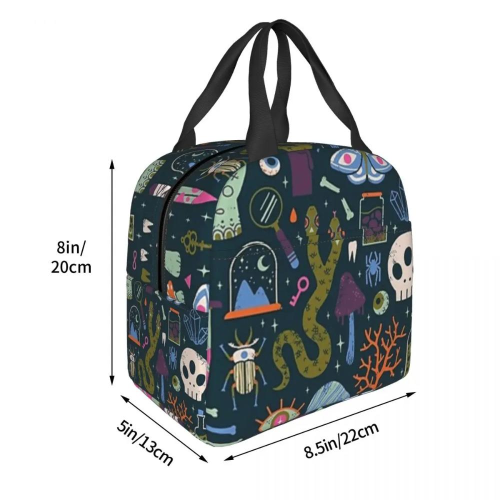Curiosities Bone Skull Insulated Lunch Bag for Women Office Cooler Thermal Food Box Tote Portable Lunch Boxes Container