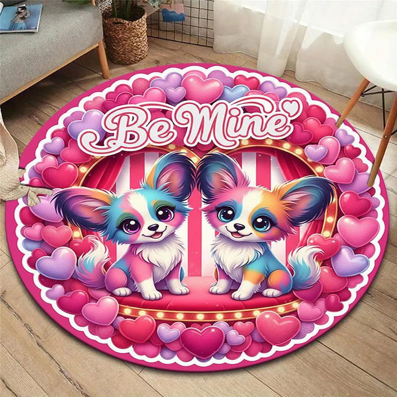 

Circusdog Round Area Rug,Carpet Rug for Living Room Bedroom Sofa Playroom Decor,Non-slip Floor Mat 80cmx80cm