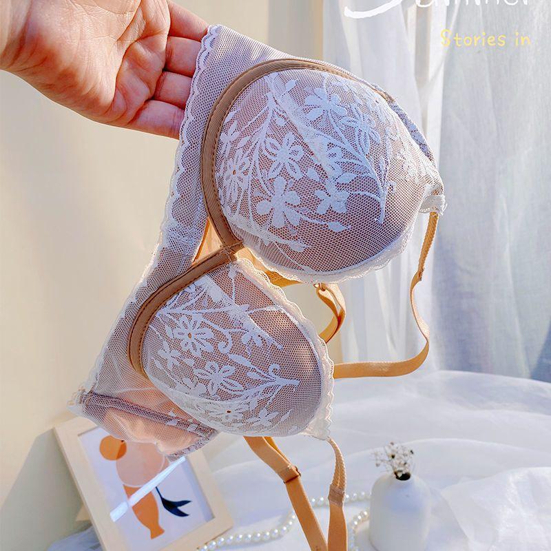 New Underwear Women's Small Breasts Gather, Anti-sagging Adjustment, Secondary Breasts Are Thickened In Autumn and Winter, Sexy and Large Bra Cover