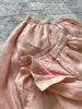 2024 Summer Arrival: Women's Shrimp Pink Tulle Linen Wide-Leg Long Pants