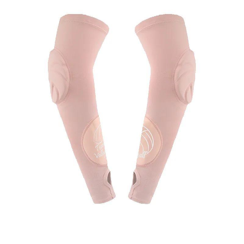 1Pair Volleyball Arm Sleeves Thickened EVA Pads Elbow Protection Arm Sleeves Thumb Hole Elastic Passing Hitting Forearm Sleeves