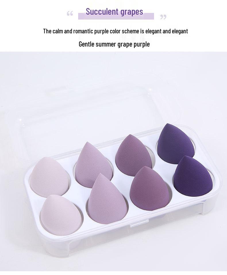 8-Piece Super Soft Beauty Sponge Set - Drop & Beveled Shapes