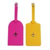 Airplane Suitcase Tag Baggage Name Tags Colorful Information Card Portable PU Luggage Tag  Men