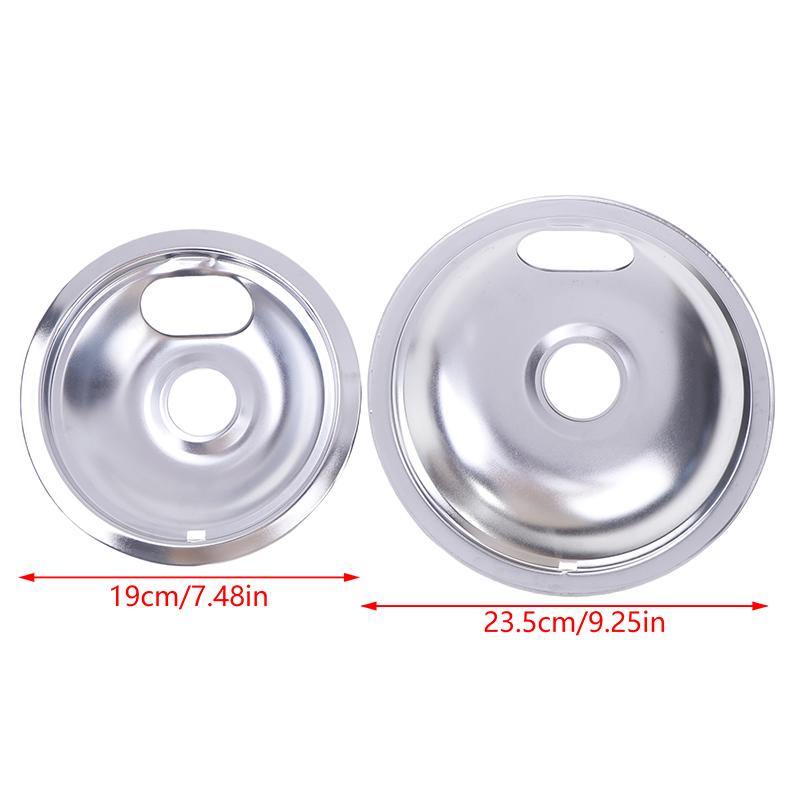 

Набор из 4 штук поддонов для капель на плиту включает 2 штуки 6-дюймовых и 2 штуки 8-дюймовых сменных поддонов для капель для легкой очистки серебряный