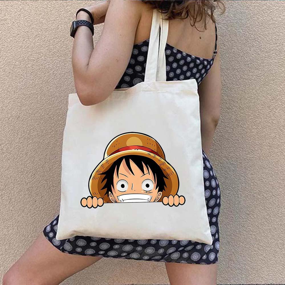 One Piece Luffy Aufdruck ein Schulter Canvas Tasche 7540