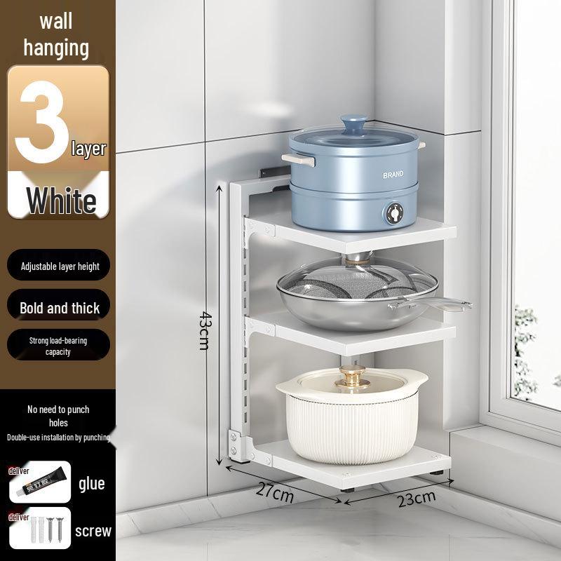 Multi-Layer Kitchen Pot Rack: Floor-Standing, Under-Sink Cookware & Storage Solution