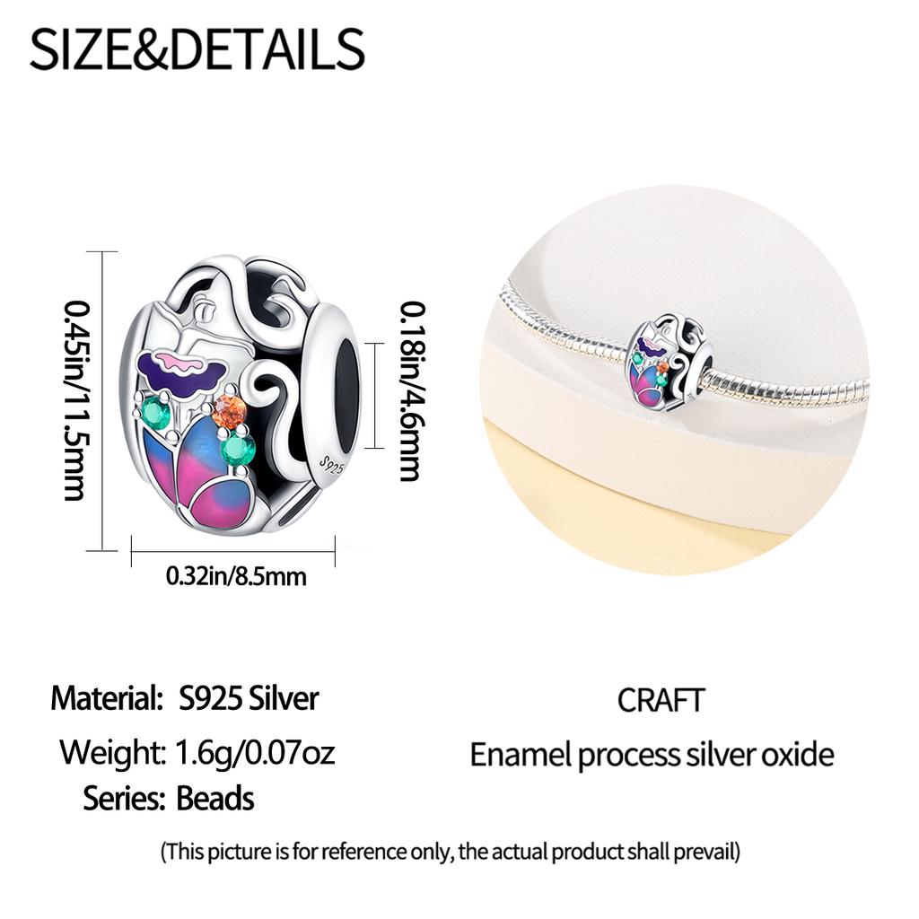 Original Copper Charms Luxury Colorful Flower Fairy Beads Fit Bracelet Diy Women Making Delicate Gift Jewelry