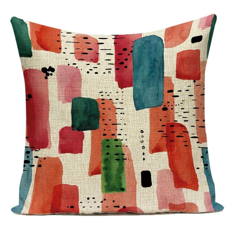 3D Lovely Geometric Simple Pillow Case Polyester Sofa Home Cushion Cover For Bedroom Car Pillowcase Pillow Cover
