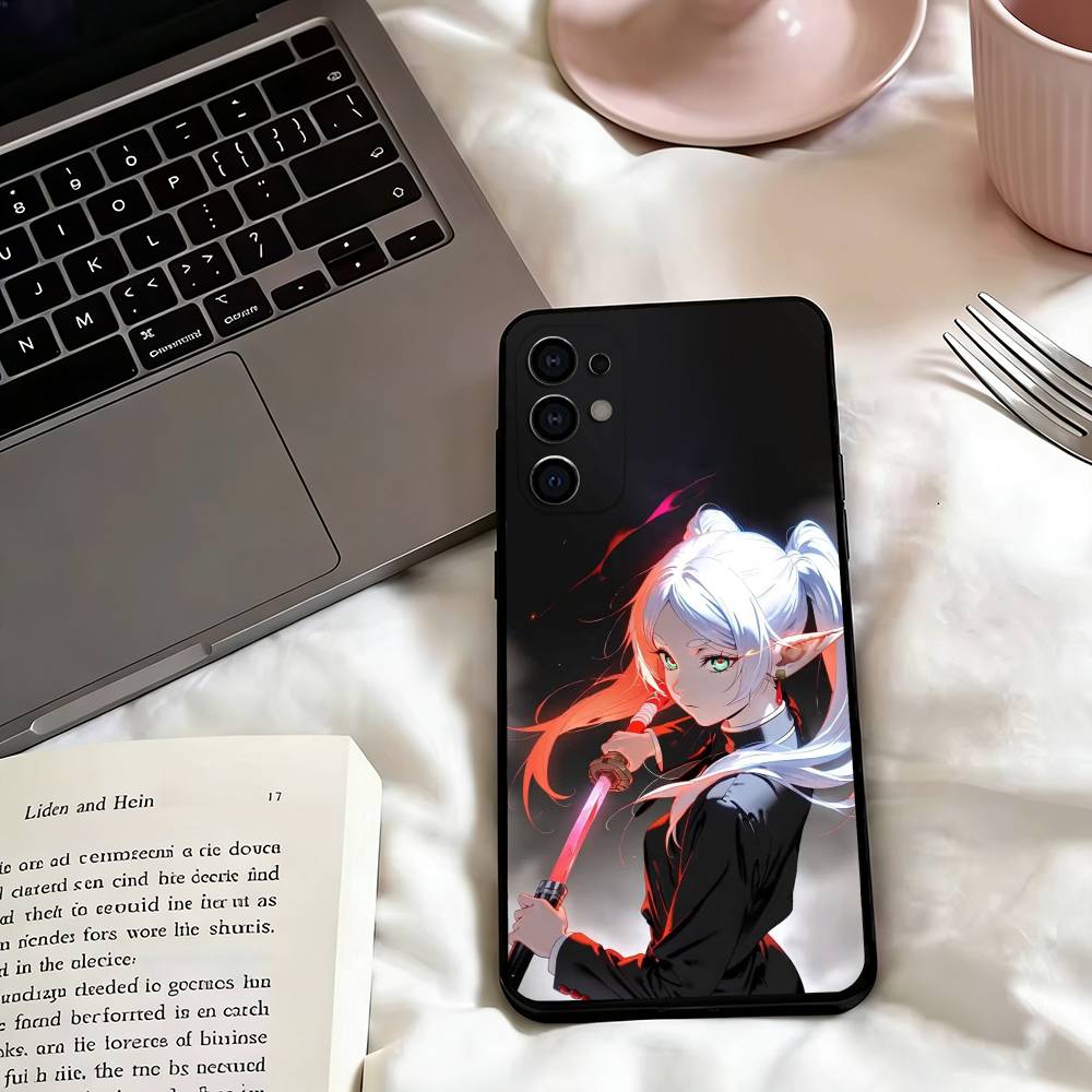 Frieren Beyond Journey's End Phone Case For Samsung S25,S24,S21,S22,S23,S30,Ultra,S20,Plus,Fe,Soft Silicone Black Cover