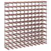 120 Bottle Wine Rack In Brown Solid Pine Wood