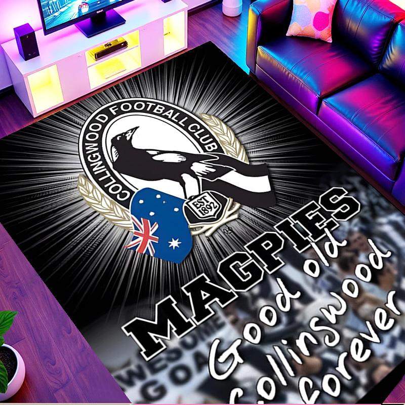 Football Club Print Rug, Washable Floor Carpet, For Entryway Dorm Laundry Room Office Study, Home Decor Birthday Christmas Gift