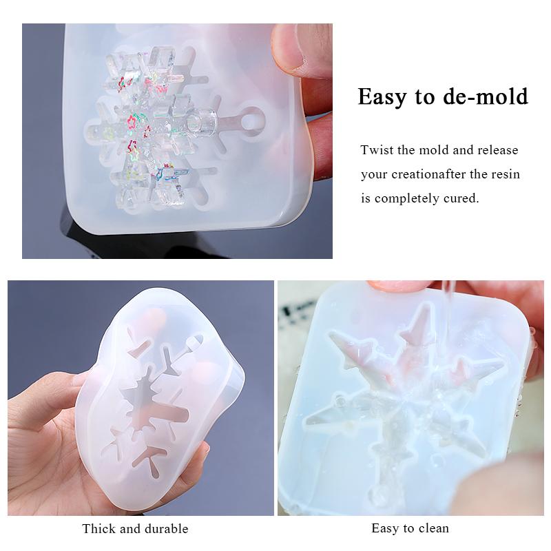 Snowflake Epoxy Resin Mould Casting Tools Silicone Snowflake Mold Handmade Jewelry making Tools DIY Crafts Epoxy Resin Molds