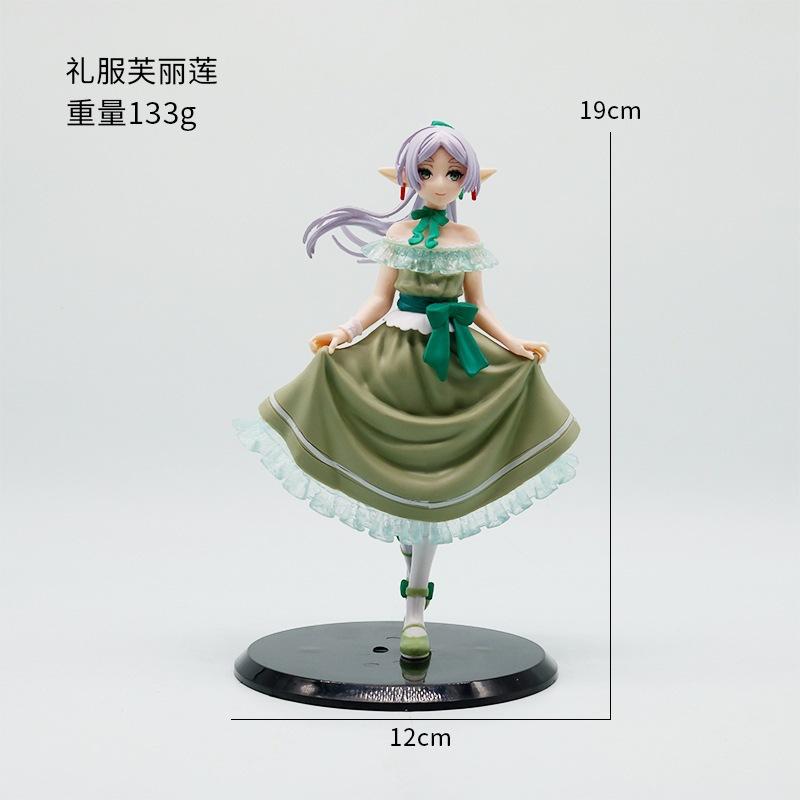 Anime Frieren Fern Himmel Character Figure Elegant Dress Statue Home Desktop PC Case Display Decoration Toy Gift