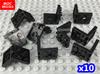 Non-Toxic 100Pcs/Lot Moc Bricks Bracket 2X2-2X2 With 2 Holes Black Trans Clear 3956 Diy Toy Kids Building Blocks Gifts