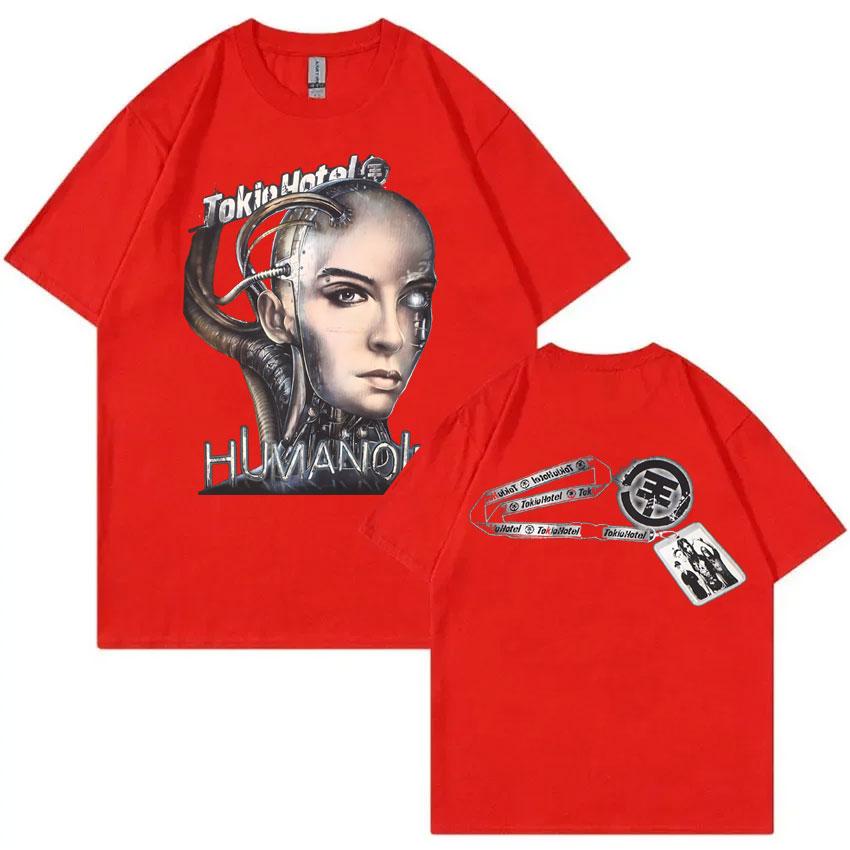 German Rock Band Tokio Hotel Humanoid Music Graphic T-shirt Men Hip Hop Punk Gothic T Shirts Men's Oversized Short Sleeve Tees