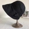 Cotton And Linen Bucket Hat Japanese Japanese Linen Bow French Elegant Retro Beach Folding Straw Hat