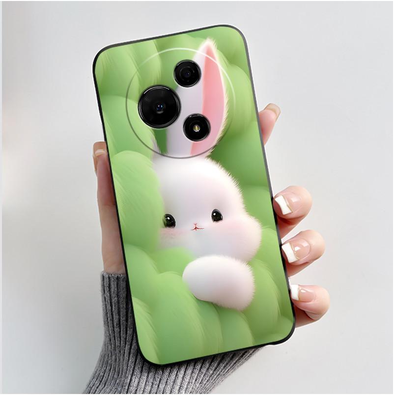 For TCL 60 NxtPaper 4G T626K / 60 SE NxtPaper 5G Casing Cute Love Rabbit Funny Black Soft Silicone Phone Case Shockproof Cover
