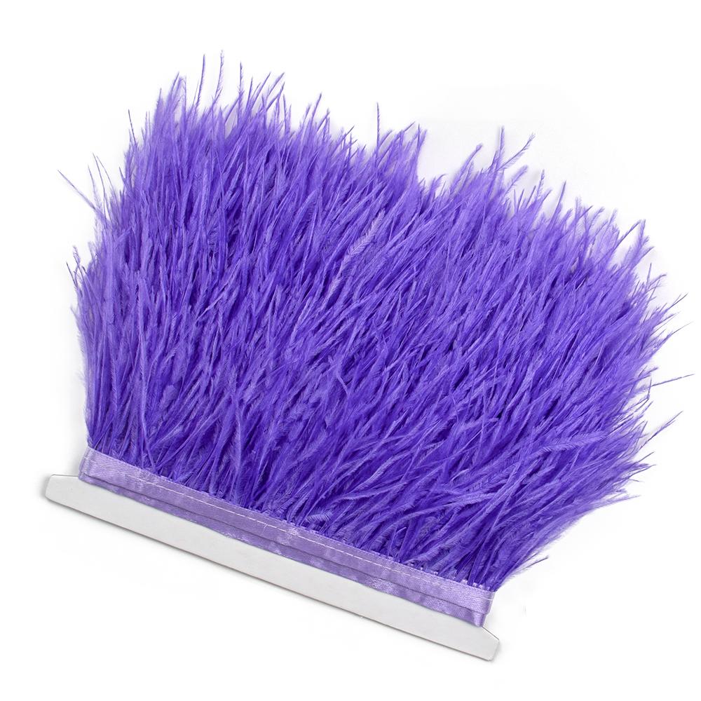 FeatherWhite Ostrich Feather Trim Ribbon 8-10cm Natural Plumes 1/2/5/10 Meters Sewing Trimmings for Dress Clothing Decoration Crafts