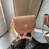 Spring small fresh solid color shoulder messenger bag new women's bag saddle bag fashion foreign trend