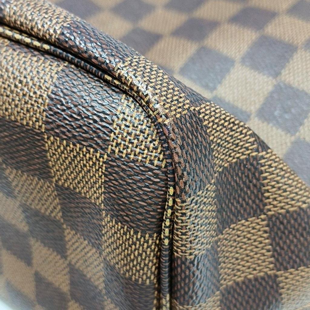 [Pre-Owned] Neverfull Mm Checkered Coated Canvas With Leather Trim Tote Bag - Very Good #C7EZ73