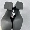 Womens Mary Jane Shoes Black Patent Leather Female Sandals Back Straps with  Bowknot